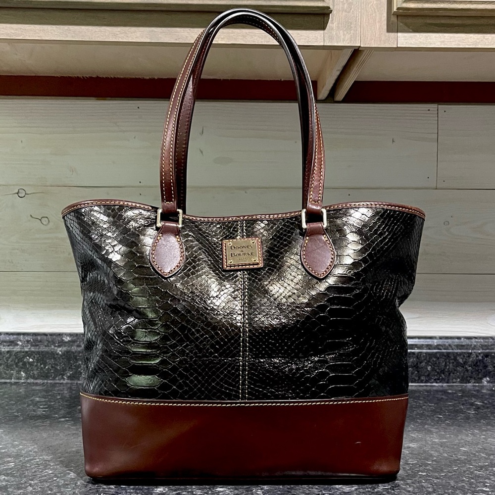Dooney & Bourke Snakeskin/Leather Tote